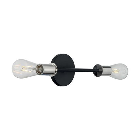 Nuvo Lighting 60-7352 Ryder 2 Bulb Bathroom Light - Black / Polished Nickel