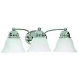 Nuvo Lighting 60-338 Empire 3 Bulb Bathroom Light - Polished Chrome / Alabaster