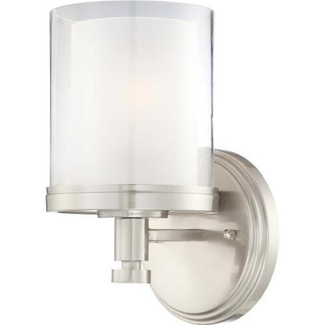 Nuvo Lighting 60-4641 Decker 1 Bulb Wall Sconce - Brushed Nickel