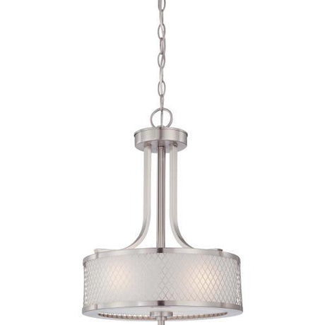 Nuvo Lighting 60-4686 Fusion Drum Pendant - Brushed Nickel