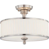 Nuvo Lighting 60-4737 Candice Semi Flush Mount Ceiling Light - Brushed Nickel