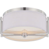 Nuvo Lighting 60-4761 Gemini Flush Mount Ceiling Light - Brushed Nickel