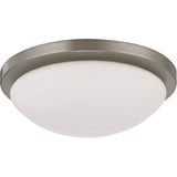 Nuvo Lighting 62-1042 Button Flush Mount Ceiling Light - Brushed Nickel