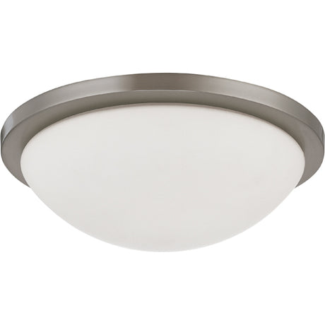 Nuvo Lighting 62-1043 Button Flush Mount Ceiling Light - Brushed Nickel