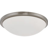 Nuvo Lighting 62-1044 Button Flush Mount Ceiling Light - Brushed Nickel