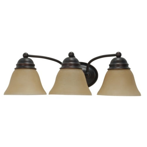 Nuvo Lighting 60-1272 Empire 3 Bulb Bathroom Light - Mahogany Bronze / Champagne