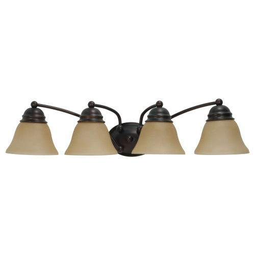 Nuvo Lighting 60-1273 Empire 4 or more Bulb Bathroom Light - Mahogany Bronze / Champagne
