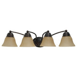 Nuvo Lighting 60-1273 Empire 4 or more Bulb Bathroom Light - Mahogany Bronze / Champagne