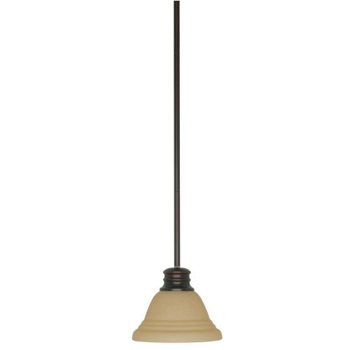 Nuvo Lighting 60-1277 Empire Mini Pendant - Mahogany Bronze / Champagne