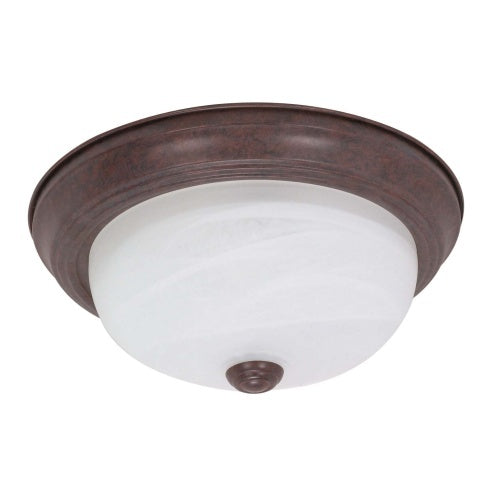 Nuvo Lighting 60-205 Flush Dome Flush Mount Ceiling Light - Old Bronze / Alabaster