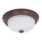 Nuvo Lighting 60-205 Flush Dome Flush Mount Ceiling Light - Old Bronze / Alabaster