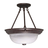 Nuvo Lighting 60-209 Semi Flush Mount Ceiling Light - Old Bronze / Alabaster