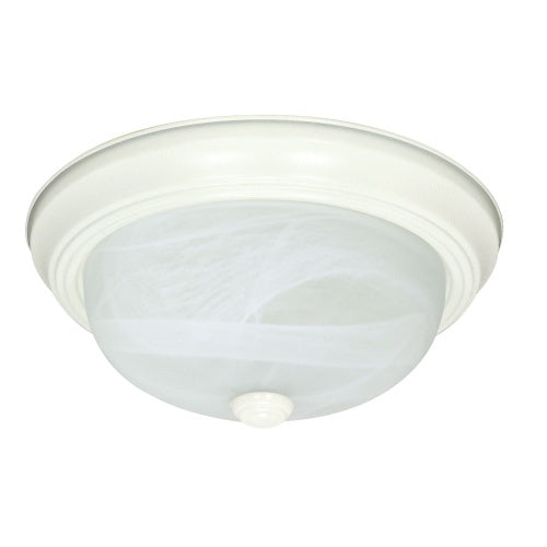 Nuvo Lighting 60-221 Flush Dome Flush Mount Ceiling Light - Textured White / Alabaster