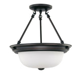 Nuvo Lighting 60-3149 Semi Flush Mount Ceiling Light - Mahogany Bronze / Frosted