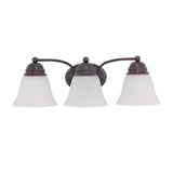Nuvo Lighting 60-3167 Empire 3 Bulb Bathroom Light - Mahogany Bronze / Frosted