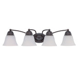 Nuvo Lighting 60-3168 Empire 4 or more Bulb Bathroom Light - Mahogany Bronze / Frosted