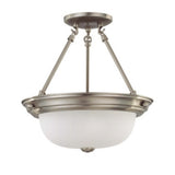 Nuvo Lighting 60-3245 Semi Flush Mount Ceiling Light - Brushed Nickel / Frosted