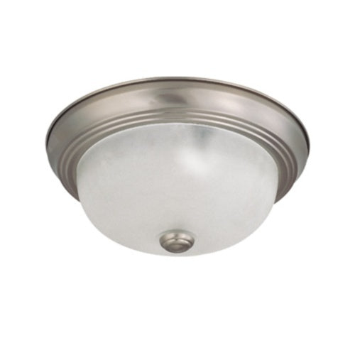 Nuvo Lighting 60-3261 Flush Dome Flush Mount Ceiling Light - Brushed Nickel / Frosted