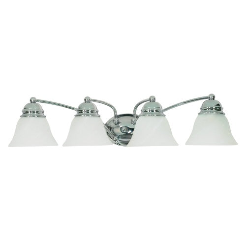 Nuvo Lighting 60-339 Empire 4 or more Bulb Bathroom Light - Polished Chrome / Alabaster