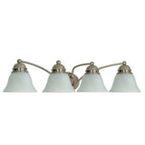 Nuvo Lighting 60-343 Empire 4 or more Bulb Bathroom Light - Brushed Nickel / Alabaster