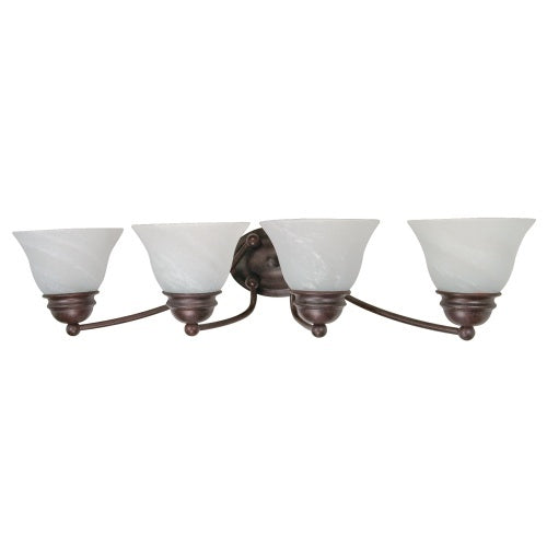 Nuvo Lighting 60-347 Empire 4 or more Bulb Bathroom Light - Old Bronze / Alabaster