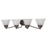 Nuvo Lighting 60-347 Empire 4 or more Bulb Bathroom Light - Old Bronze / Alabaster