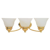 Nuvo Lighting 60-350 Empire 3 Bulb Bathroom Light - Polished Brass / Alabaster