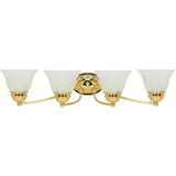 Nuvo Lighting 60-351 Empire 4 or more Bulb Bathroom Light - Polished Brass / Alabaster