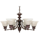 Nuvo Lighting 60-358 Empire Mid Sized Chandelier - Old Bronze / Alabaster
