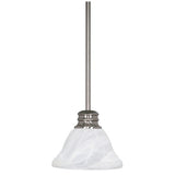 Nuvo Lighting 60-365 Empire Mini Pendant - Brushed Nickel / Alabaster