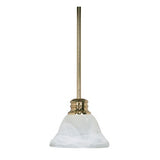 Nuvo Lighting 60-367 Empire Mini Pendant - Polished Brass / Alabaster