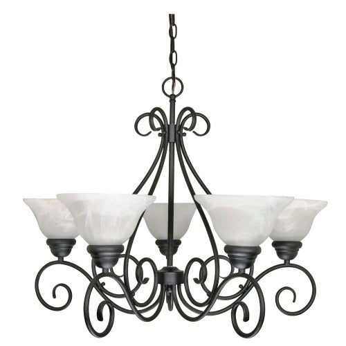 Nuvo Lighting 60-380 Castillo Mid Sized Chandelier - Textured Black