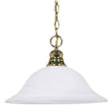 Nuvo Lighting 60-392 Down Light Pendant - Polished Brass / Alabaster