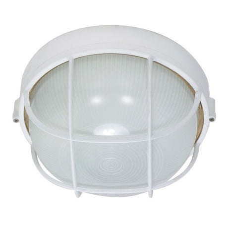 Nuvo Lighting 60-518 Cage Outdoor Entrance Wall Light - Semi Gloss White