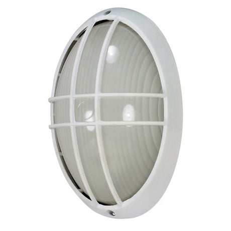 Nuvo Lighting 60-528 Cage Outdoor Entrance Wall Light - Semi Gloss White
