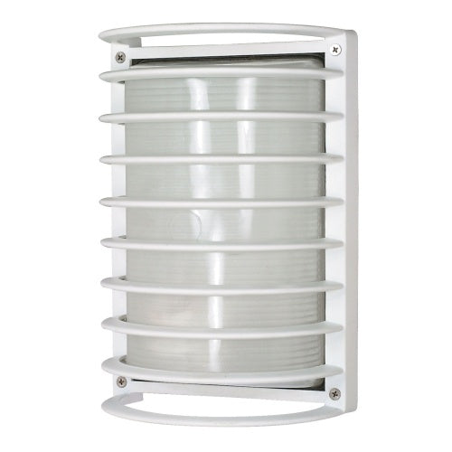 Nuvo Lighting 60-532 Cage Outdoor Entrance Wall Light - Semi Gloss White