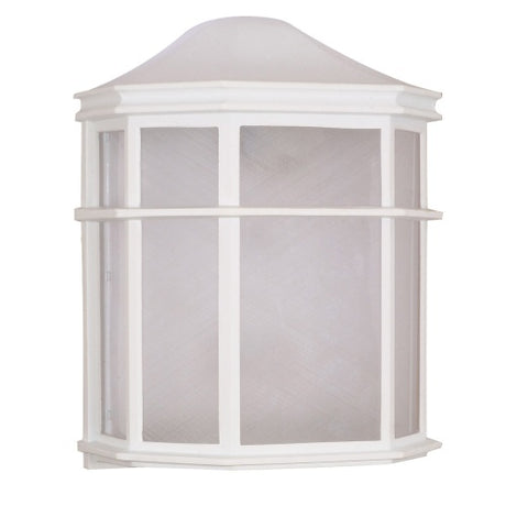 Nuvo Lighting 60-537 Cage Outdoor Entrance Wall Light - White
