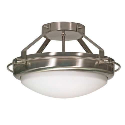 Nuvo Lighting 60-609 Polaris Semi Flush Mount Ceiling Light - Brushed Nickel