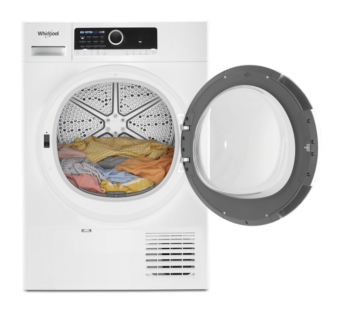 Whirlpool WCD3090JW dryer door open