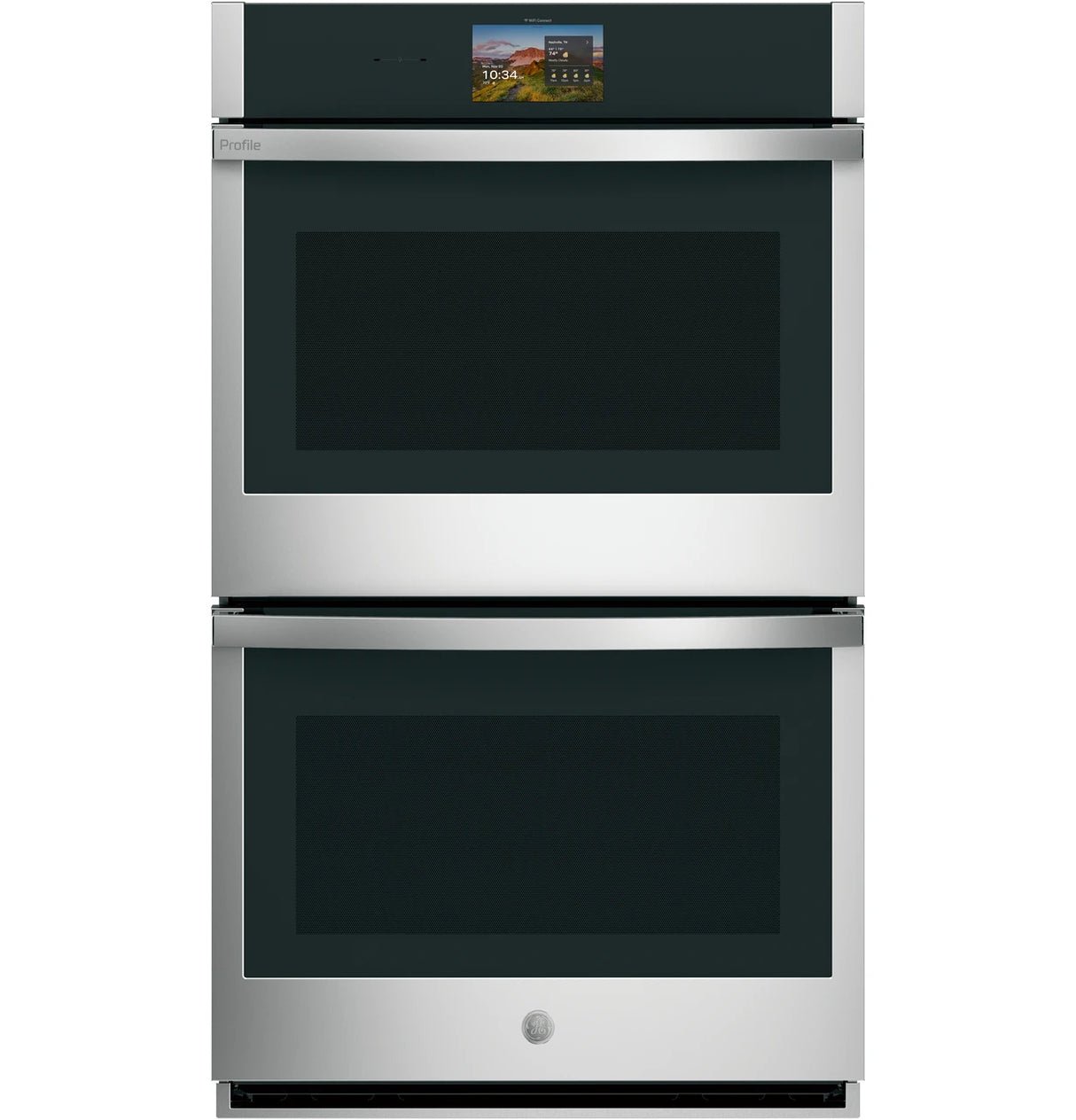 GE Profile PTD9000SZSS 30 Inch Smart Double Wall Oven front view