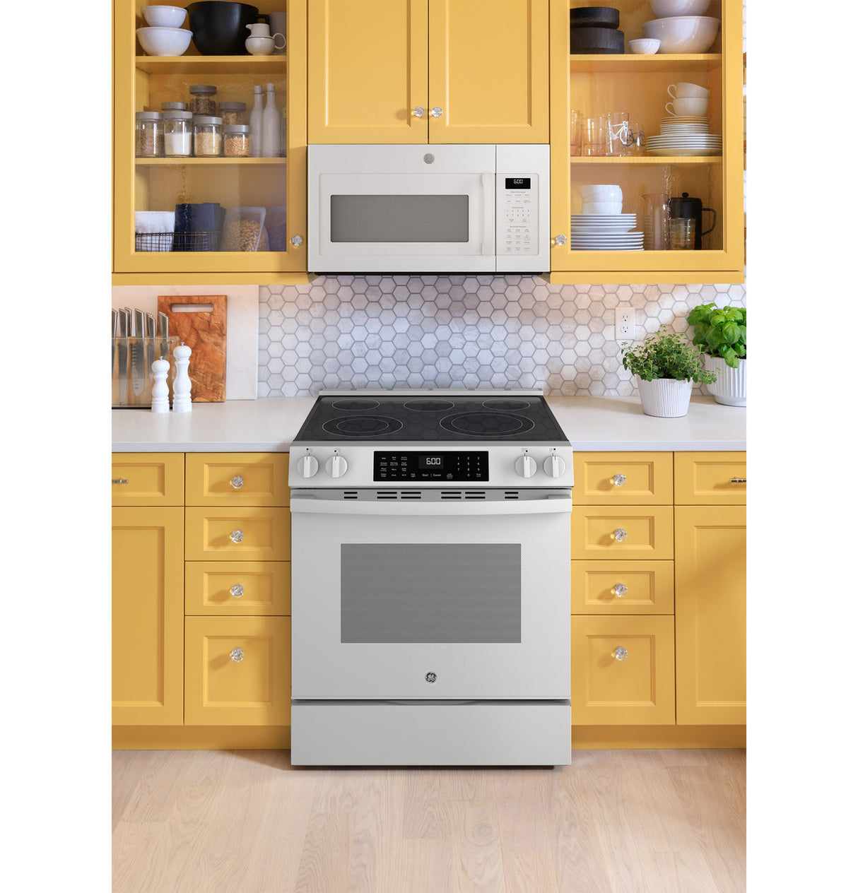 GE GRS600AVWW oven door open