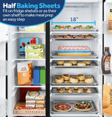 GE GKS24NYYFS wide shelves fit half baking sheets