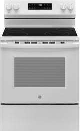 GE GRF400PVWW 30-inch Smart Electric Range White - Front View