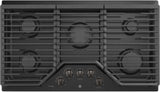 GE Profile PGP7036BMTS 36 inch gas cooktop with 5 sealed burners
