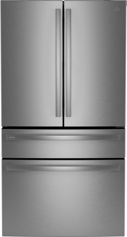 GE Profile PJD23BYWFS 4-Door French-Door Refrigerator - Front View