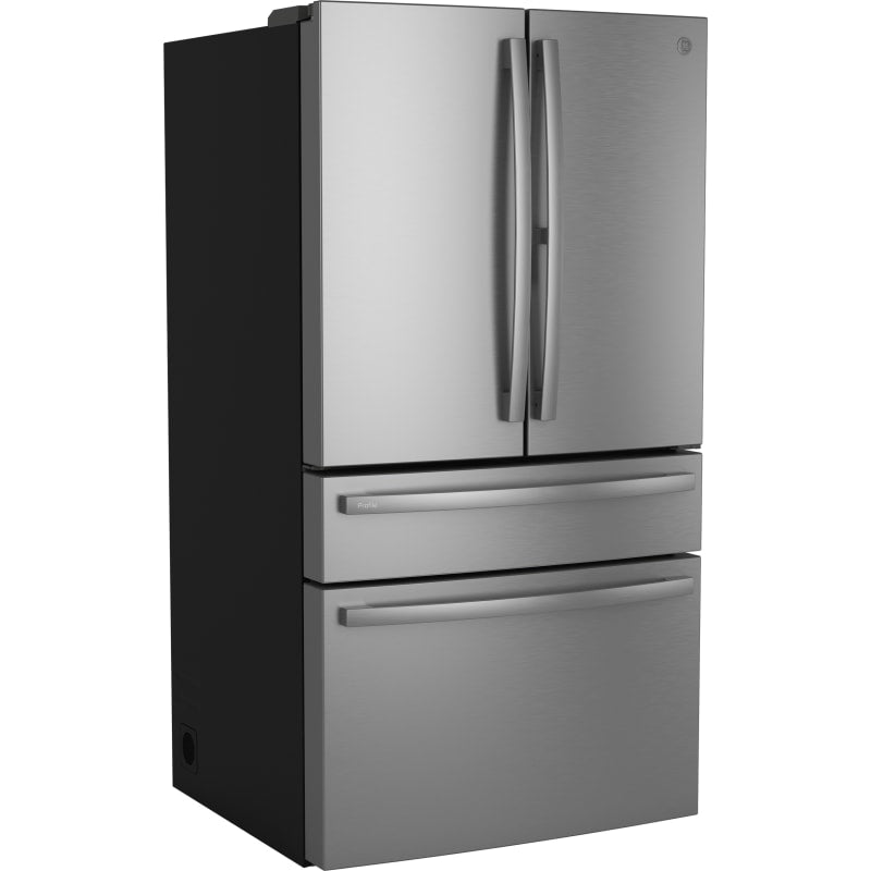 GE Profile PJD23BYWFS 4-Door French-Door Refrigerator - Angle View