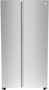 GE Profile PKE24QYYFS counter-depth side-by-side refrigerator front view