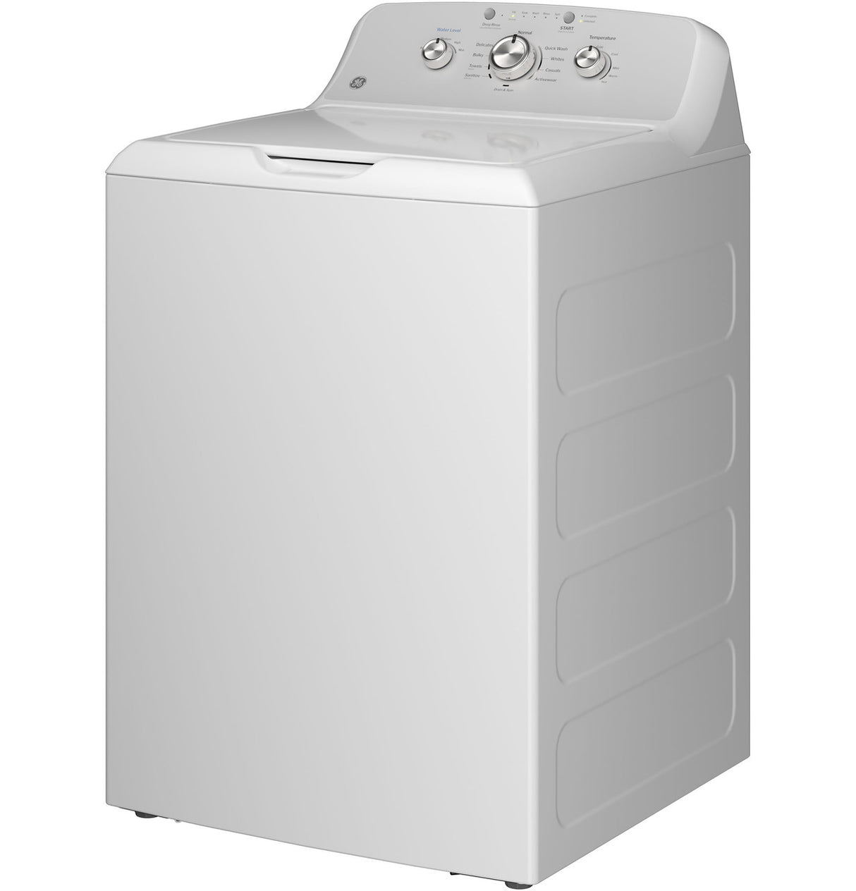 GE 4.3 cu. ft. Top Load Washer with Stainless Steel Basket, Dual-Action Agitator & Cold Plus – White