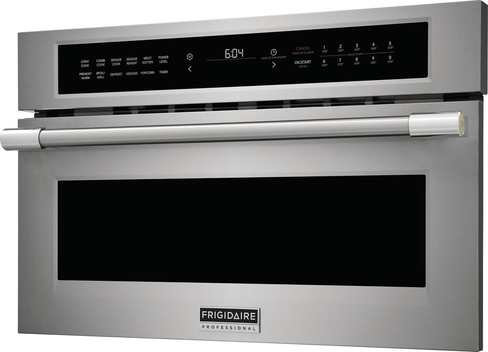 Frigidaire PMBD3080AF built-in convection microwave right three quarter view