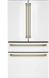 Café CJE23DP4WW2 matte white 4-door French door refrigerator front view